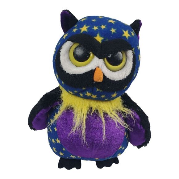 Ganz Webkinz Midnight Owl Plush No Code Stuffed Animal Toy Doll Stars Halloween - Picture 12 of 12
